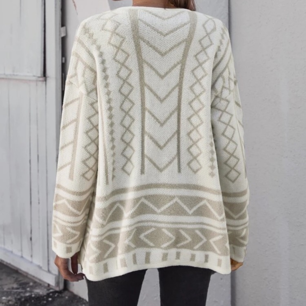 🔥FINAL SALE🔥Boho Designed Open Front Cardigan - Picture 3 of 5